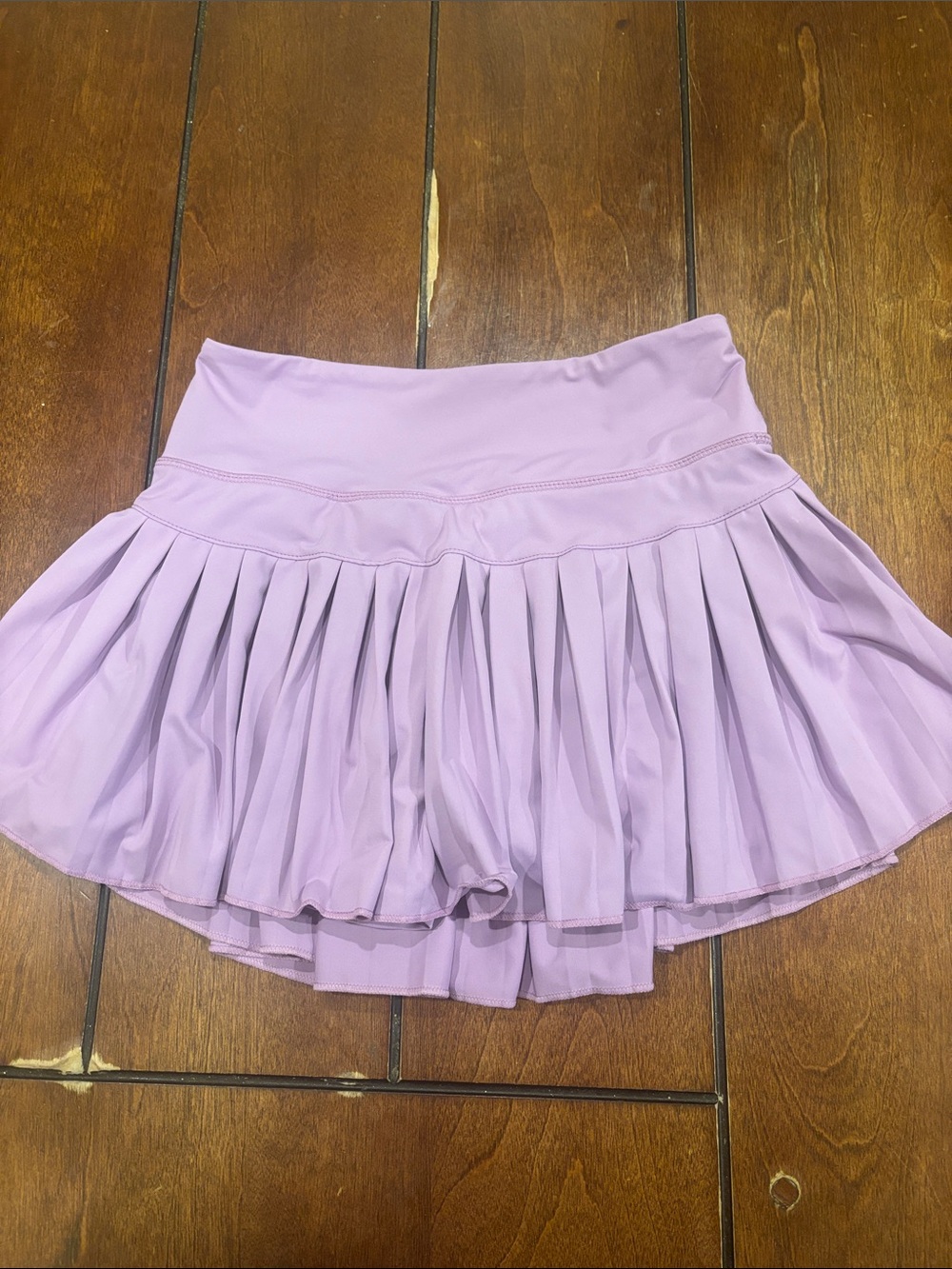 Pleated Lilac Maxi Skirt with Wide Waistband